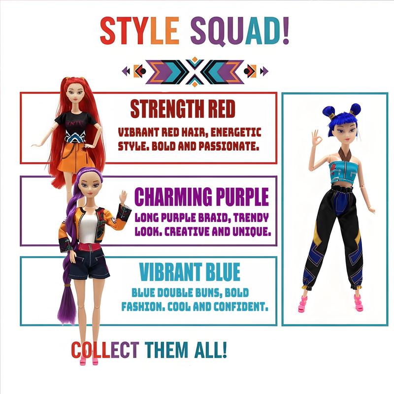 3-Piece Set Rumi, Mira & Zoey K-Pop Figurine Set